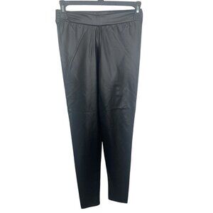 OROBLU Women's Size Small Faux Leather Black Leggings FLAWED READ
